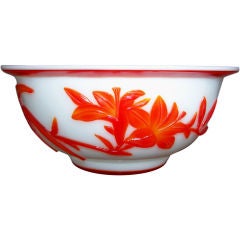 Antique Peking Glass Bowl