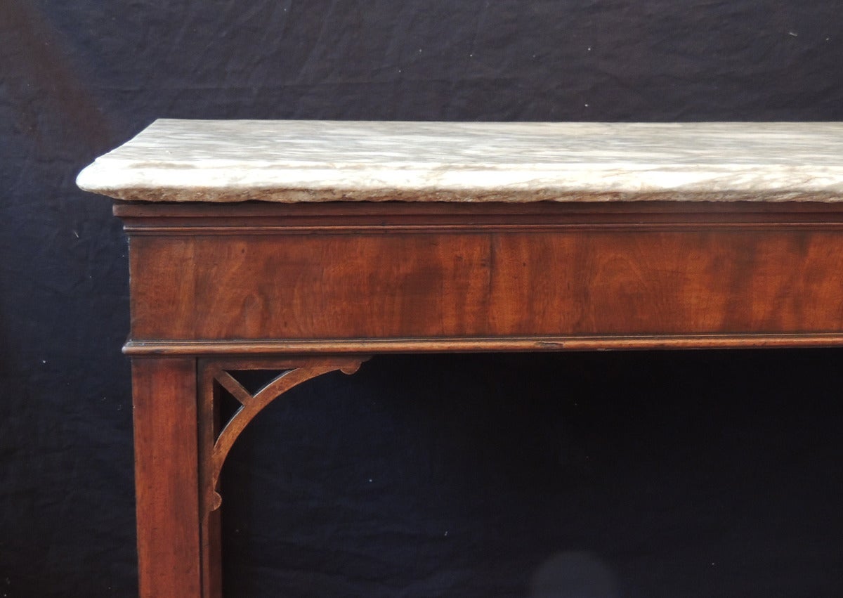 18th Century English Chippendale Mahogany Slab Table In Good Condition In Charleston, SC