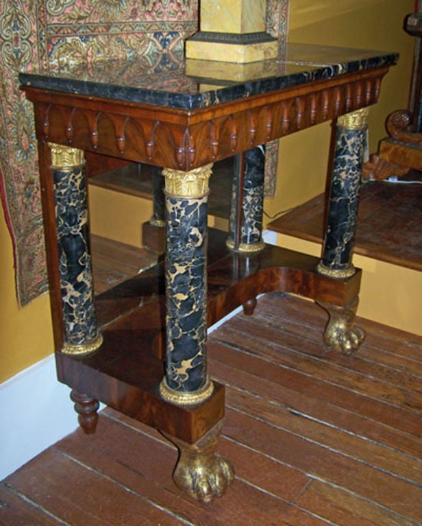 19th Century Pair of New York Console Tables