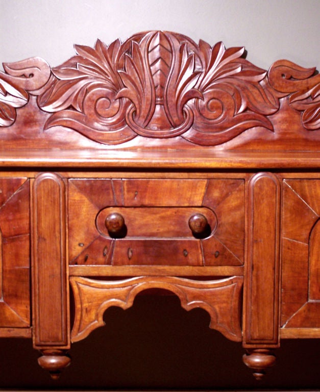 British Colonial Early 19th C Caribbean Mahogany Sideboard or Cupping Table
