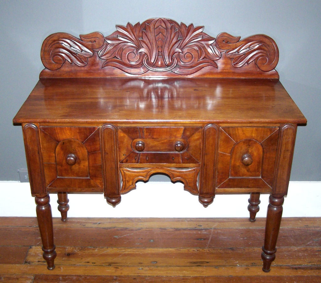 Early 19th C Caribbean Mahogany Sideboard or Cupping Table In Good Condition In Charleston, SC