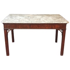 18th Century English Chippendale Mahogany Slab Table