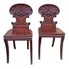 Antique Pair of 19th c. Mahogany Porter Chairs