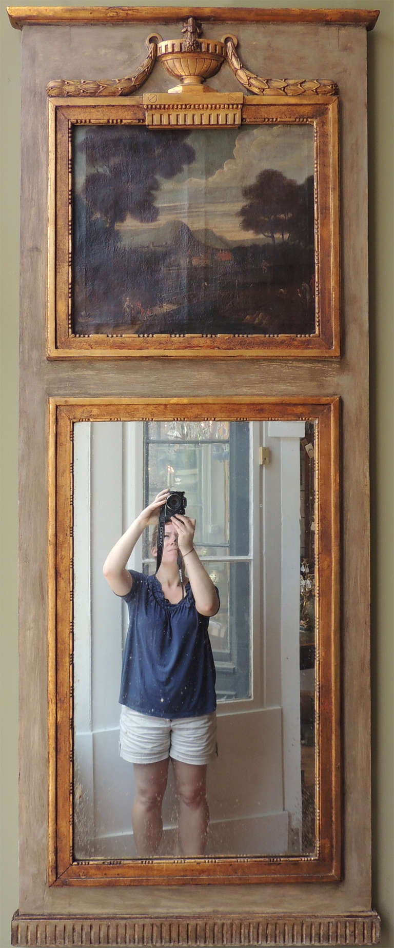 18th C Italian Console and Matching Trumeau Mirror In Excellent Condition In Charleston, SC