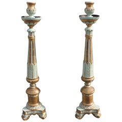 Pair of 18th C Italian Pricket Sticks