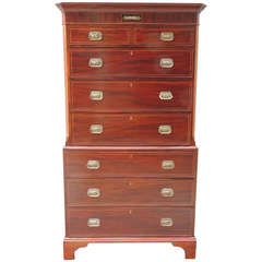 Early 19th Century English Regency Chest on Chest
