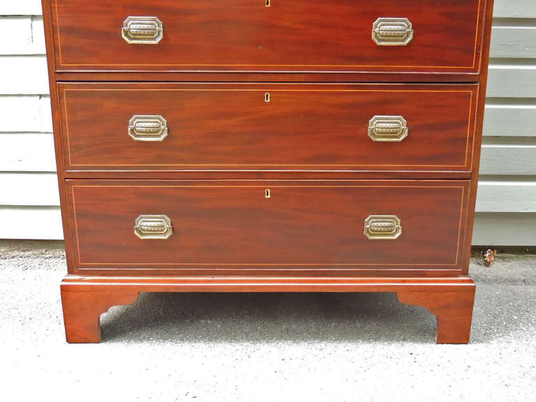 Early 19th Century English Regency Chest on Chest In Excellent Condition In Charleston, SC