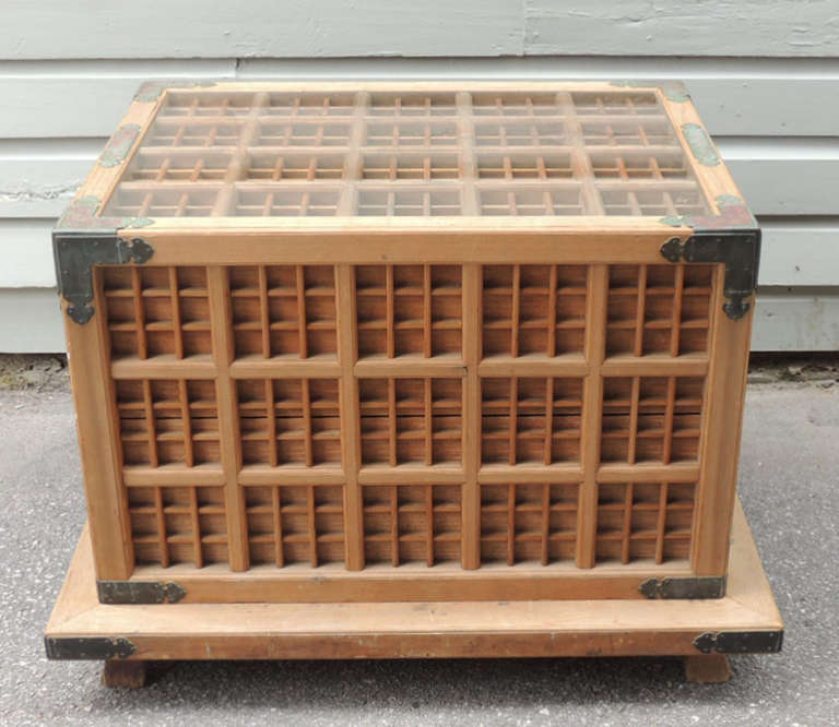 19th C Japanese Pine Ceremonial Saki Box 1