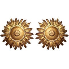 Pair of Sunflower Chandeliers