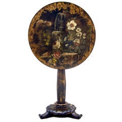 Papier-Mache Tilt-Top Table