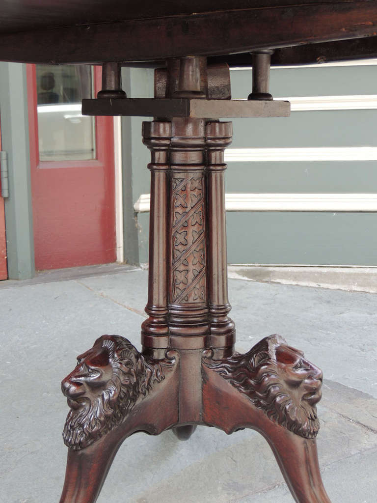 18th Century Irish Chippendale Tilt Top Pie Crust Table 3