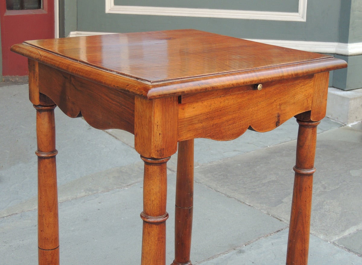 Pair of Directoire French Provincial Walnut Tables In Excellent Condition In Charleston, SC