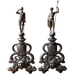 Pair of 19th c. Italian Andirons