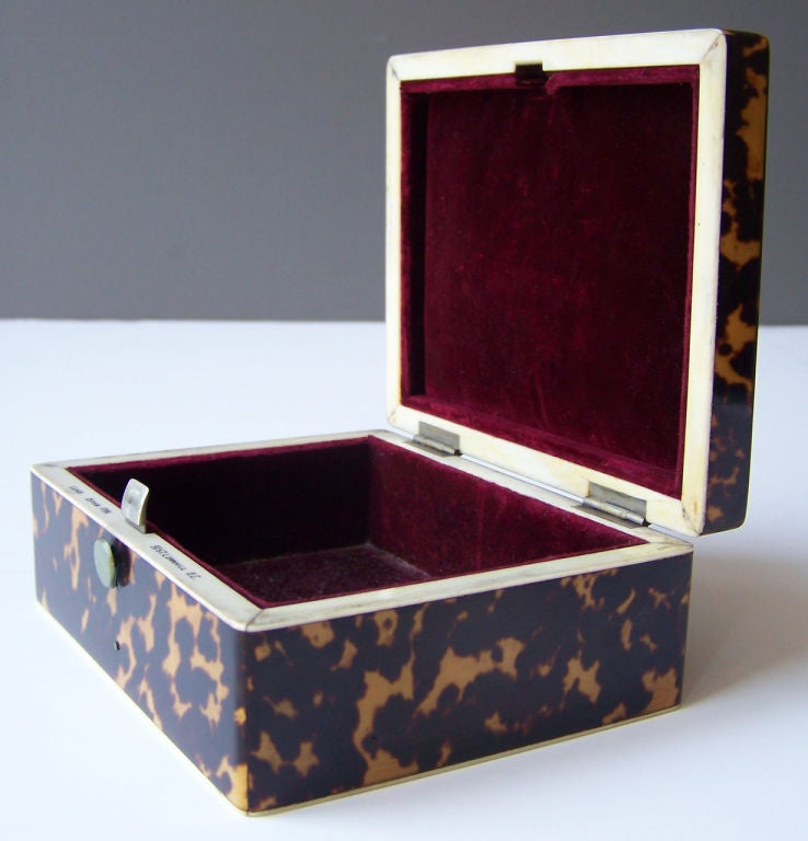 Tortoise Cigarette Box In Excellent Condition In Charleston, SC