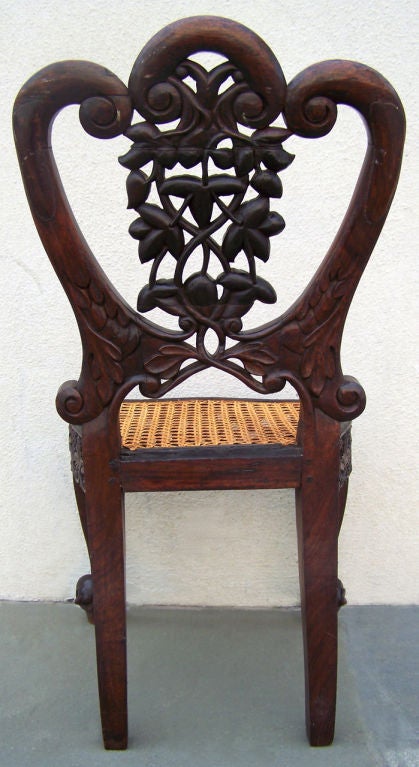 Pair of Anglo-Indian Carved Chairs 1