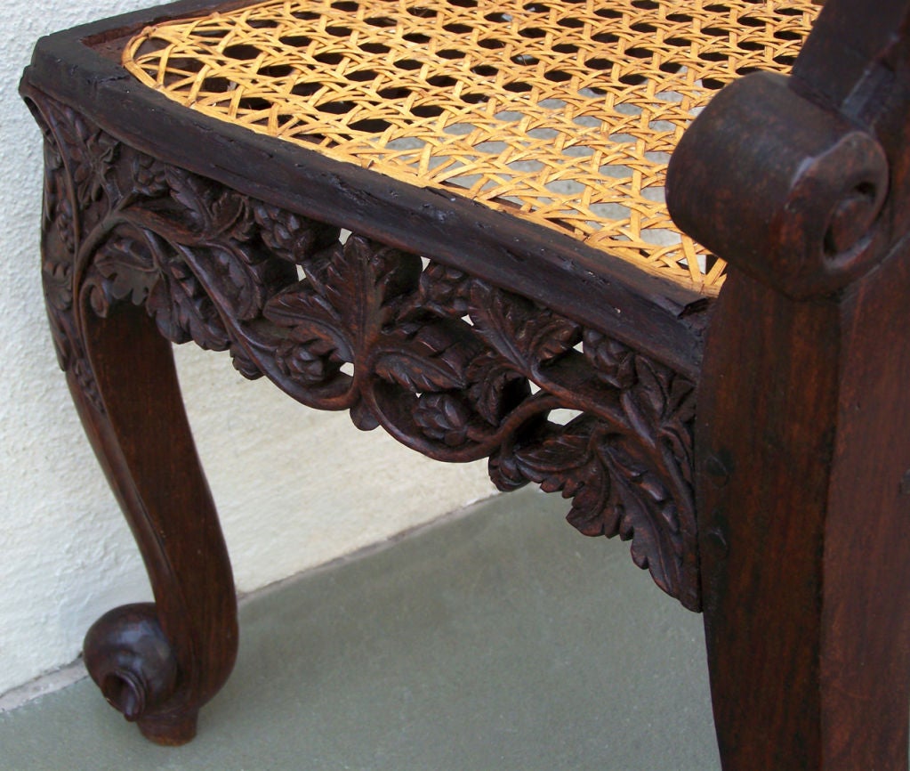 Pair of Anglo-Indian Carved Chairs 3