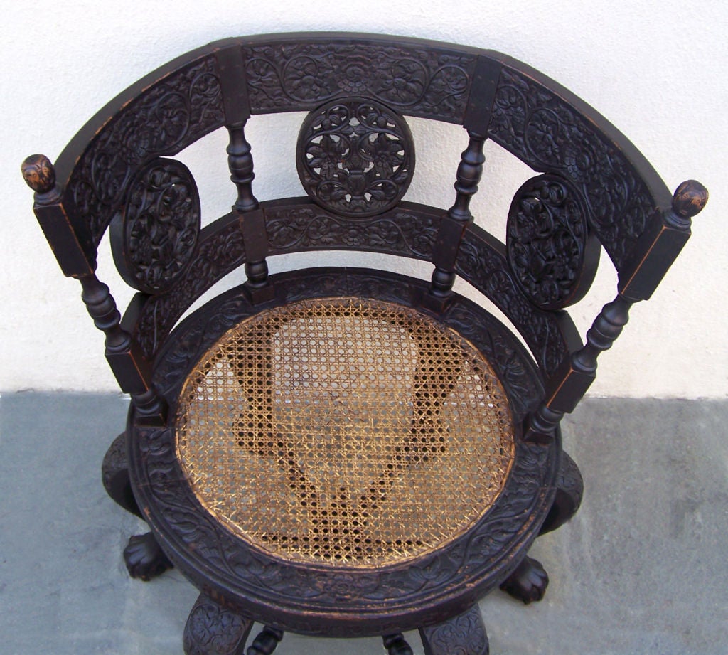 18th Century and Earlier Dutch East Indies Burgomaster Chair