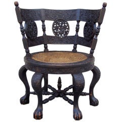 Antique Dutch East Indies Burgomaster Chair