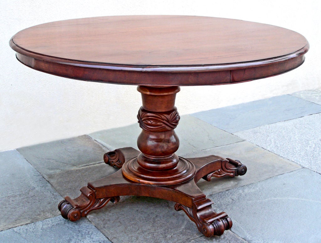 19th Century 19th C West Indies St. Croix Regency Tilt-Top Caribbean Table For Sale