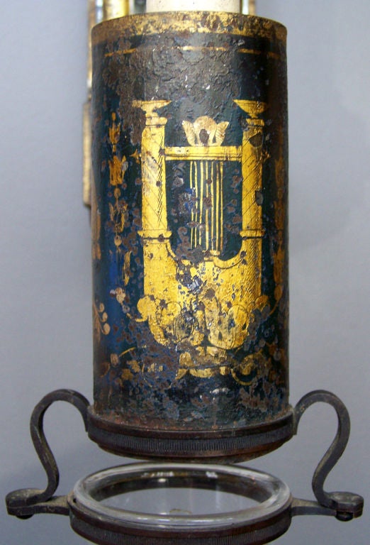 19th Century Pair of  Rare French Tole Sconces