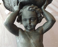 Late 19th C French Cast Iron Garden Fountain