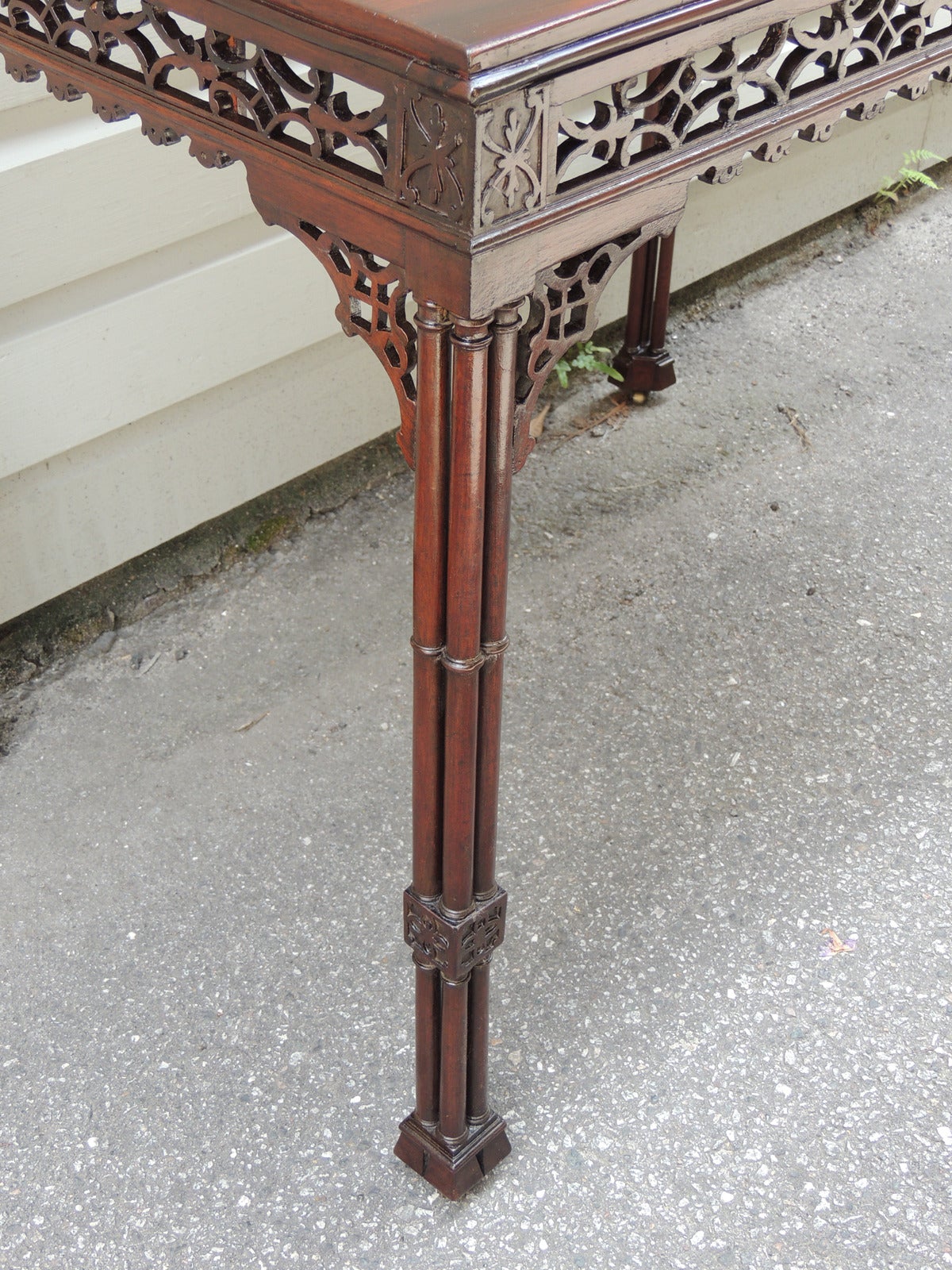 Late 18th Century English Mahogany Chinese Chippendale Table 5