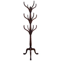 Antique Jamaican late 18th c. Hall Tree Hat Rack