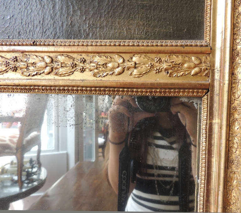 19th Century 19th C French Régence Trumeau Mirror