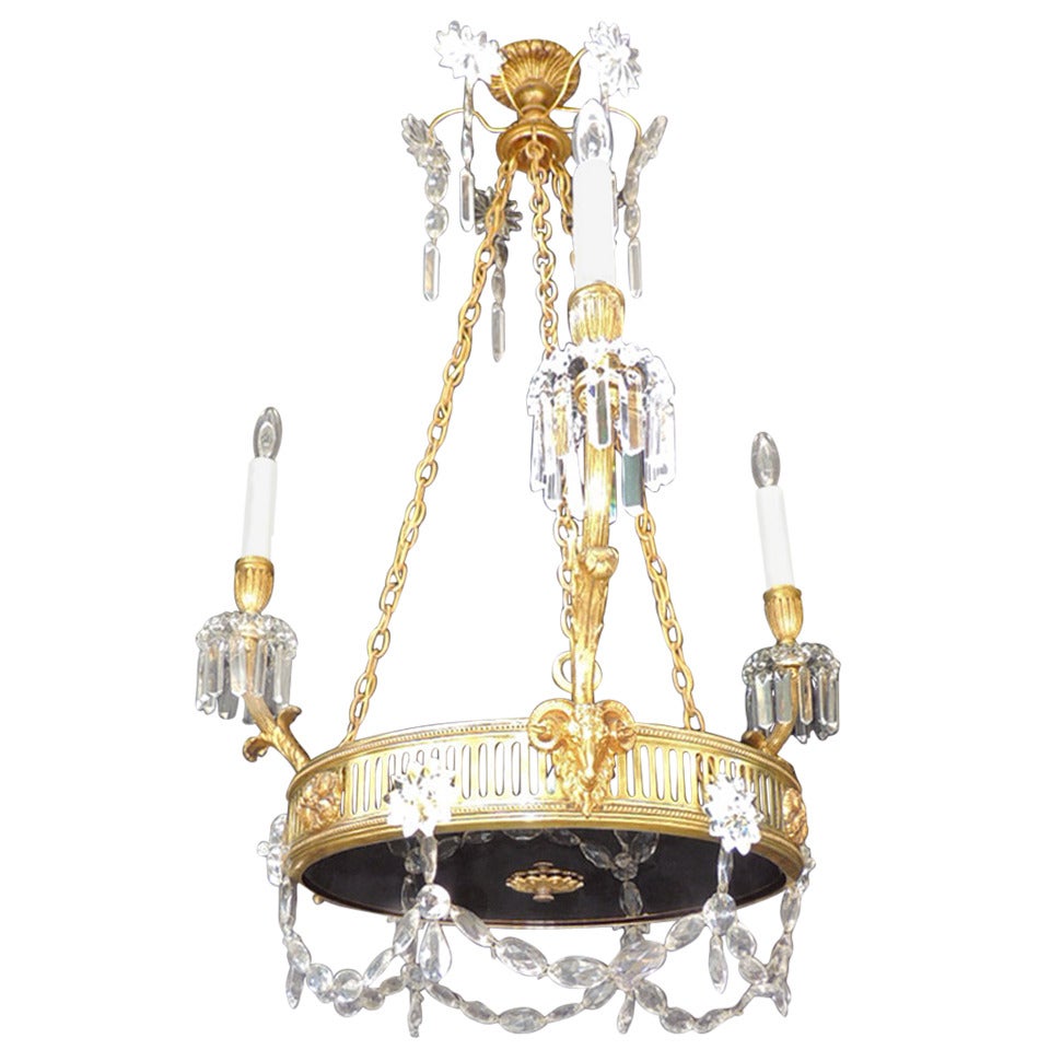 19th C French Régence Bronze Chandelier For Sale