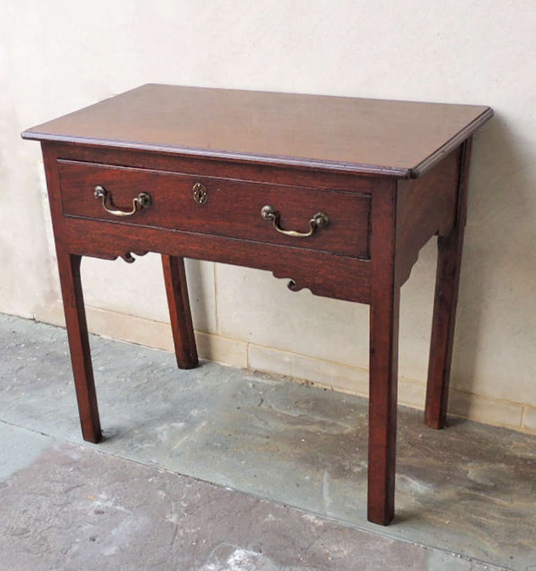 18th Century 18th C English Chippendale Mahogany Lowboy For Sale