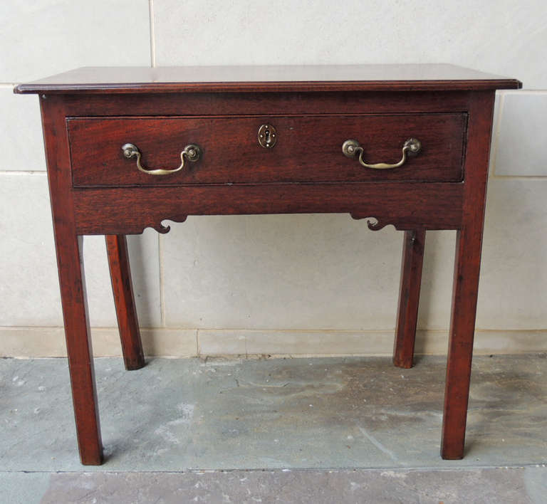 18th C English Chippendale Mahogany Lowboy For Sale 1