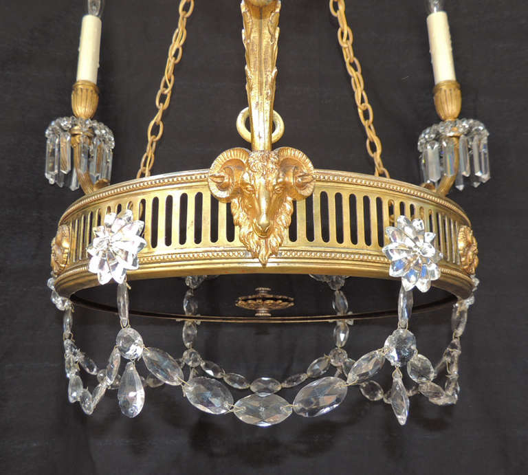 19th C French Régence Bronze Chandelier For Sale 2