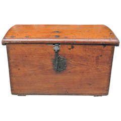 Late 17th C Cuban Mahogany Trunk