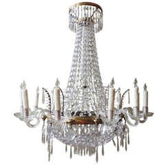 Antique 18th c. Russian Neoclassical Crystal Chandelier