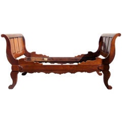 Rare Labeled Early 19th C Haitian French Colonial Day Bed from the West Indies 12