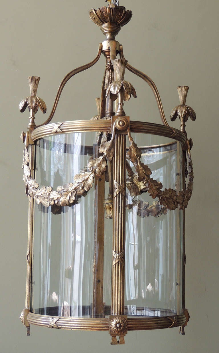 19th Century Bronze Lantern Chandelier