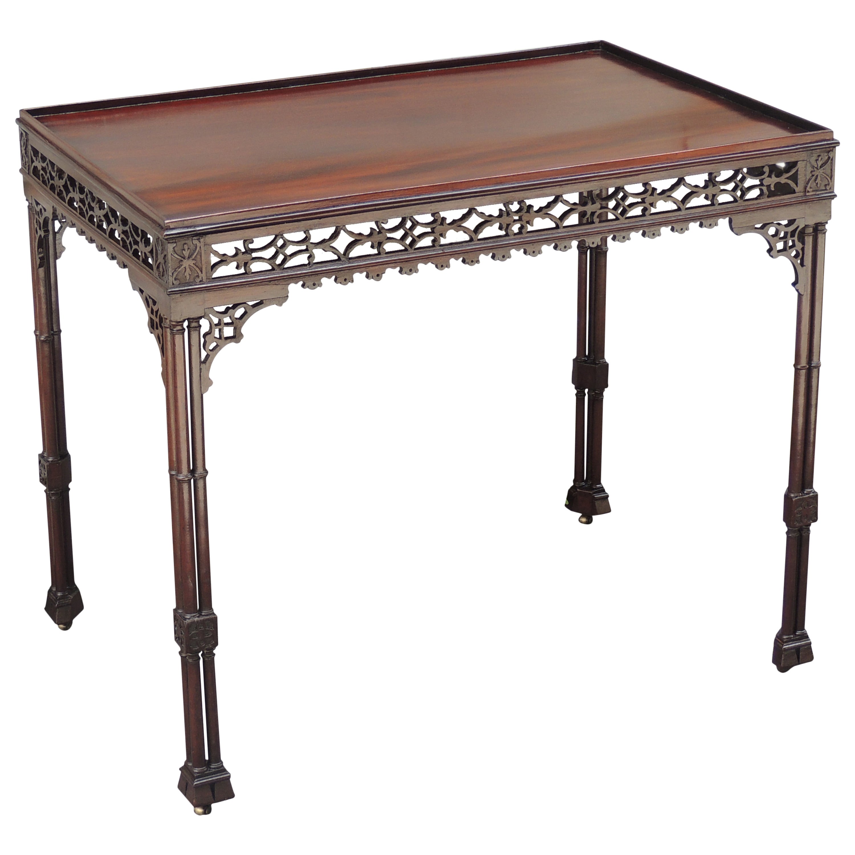 Late 18th Century English Mahogany Chinese Chippendale Table