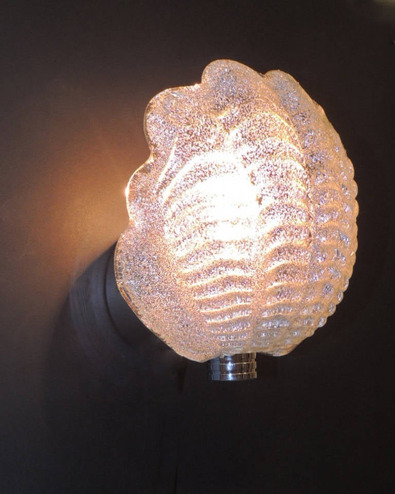 Italian Mid 20th C Murano Glass Sconces