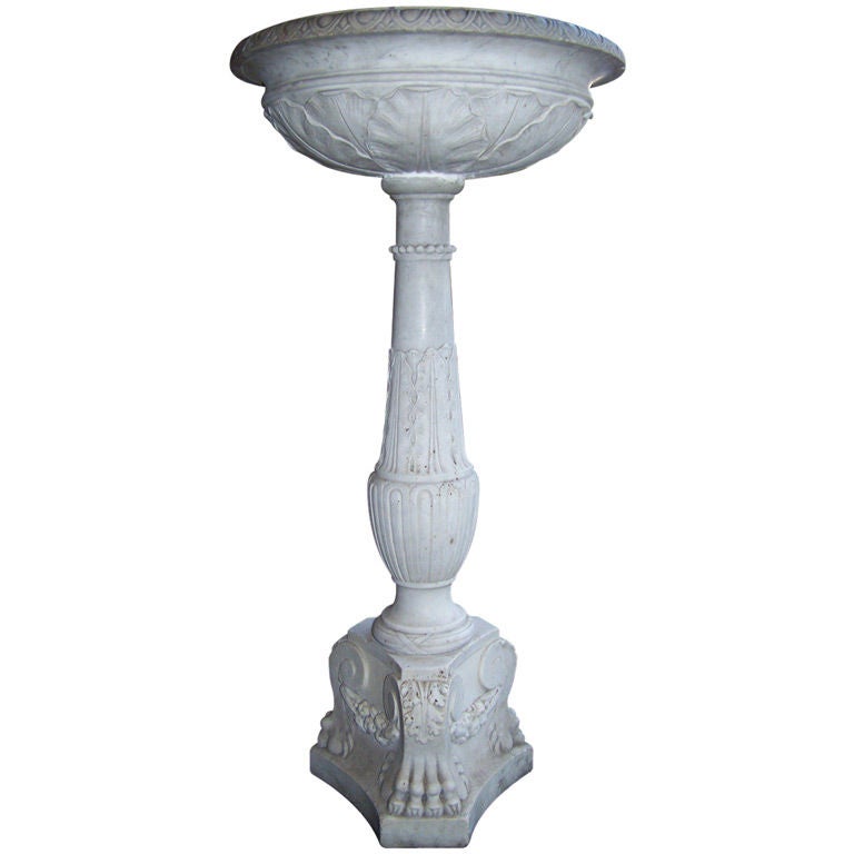 Marble Bird Bath For Sale at 1stDibs