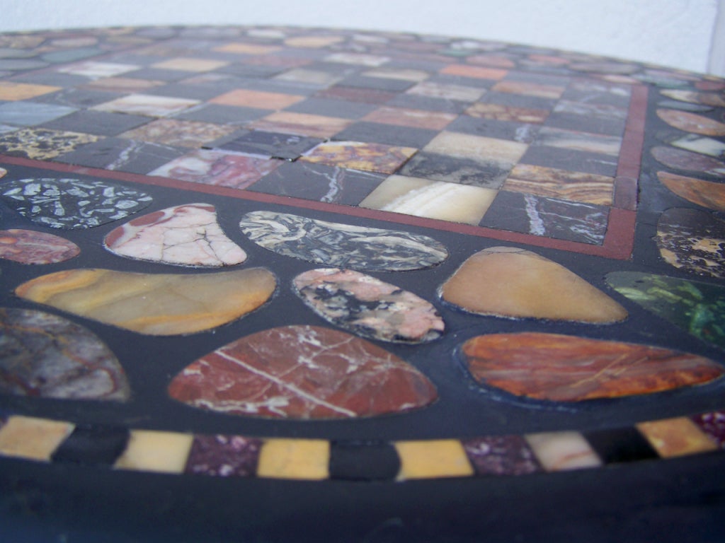 Marble Top Specimen Chess Table 1