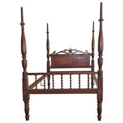 19th Century St. Thomas Mahogany Queen Size Bed