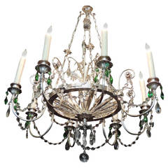 Early 20th Century Silver Plated Chandelier Attributed to Caldwell