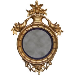 19th century Bulls-Eye Cornucopia Mirror