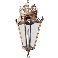 Italian Gilt and Tole Lantern Chandelier