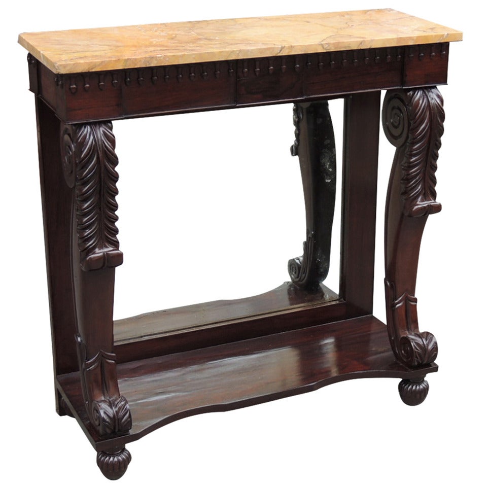 19th C American Empire Rosewood Pier Table