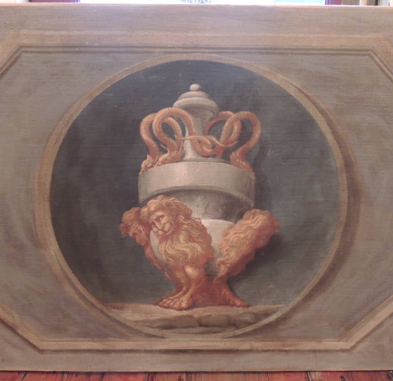 Italian Early 19th C Pair of Oil on Canvas Paintings