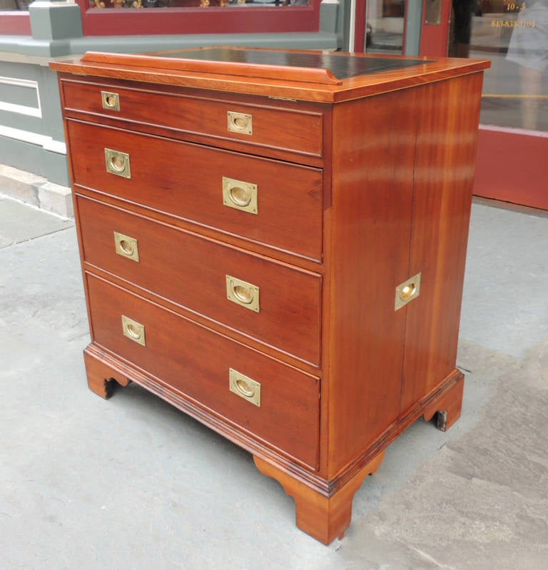 19th C English Campaign Mahogany Chest 5