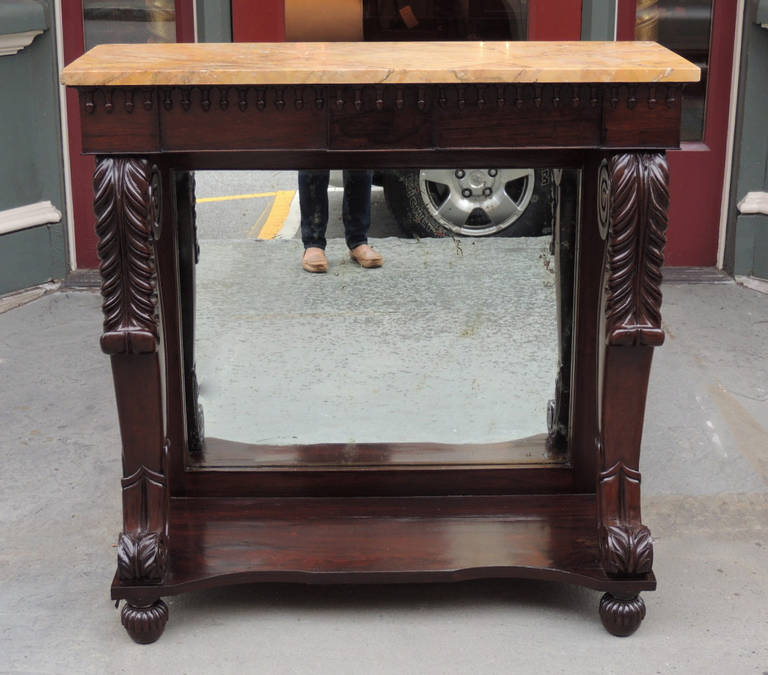 19th C American Empire Rosewood Pier Table 4