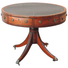 Late 18th C English Mahogany Drum Table