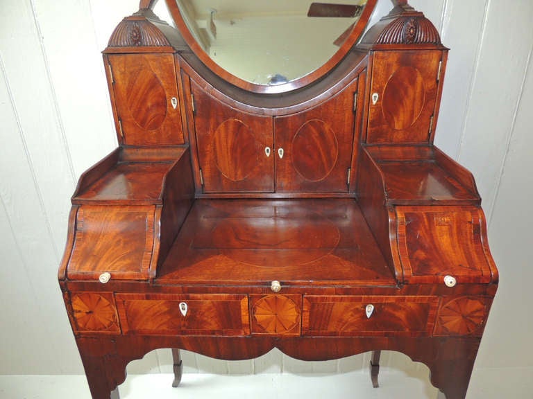 18th Century Mahogany Adam's Dressing Table 1